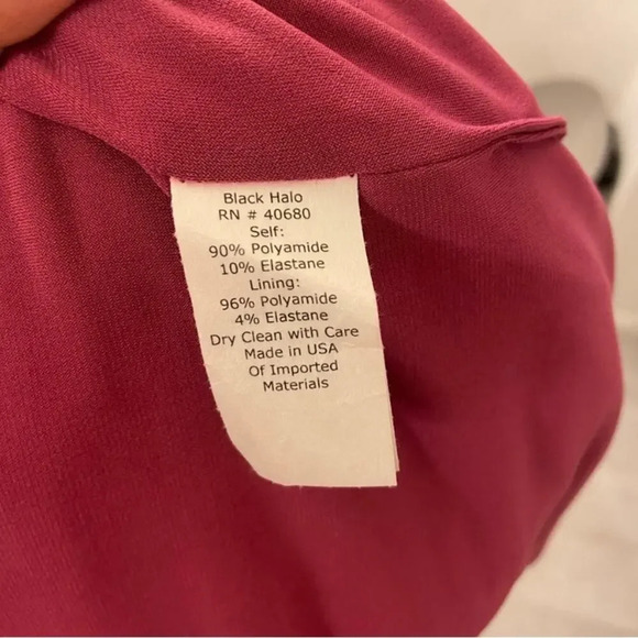 NWT Black Halo Bowery V-Neck Velvet Sheath Dress Pink Size 6 - Picture 10 of 11